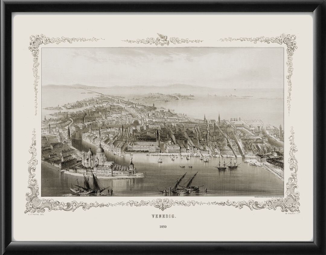 Venice Italy 1850 by A. H. Payne