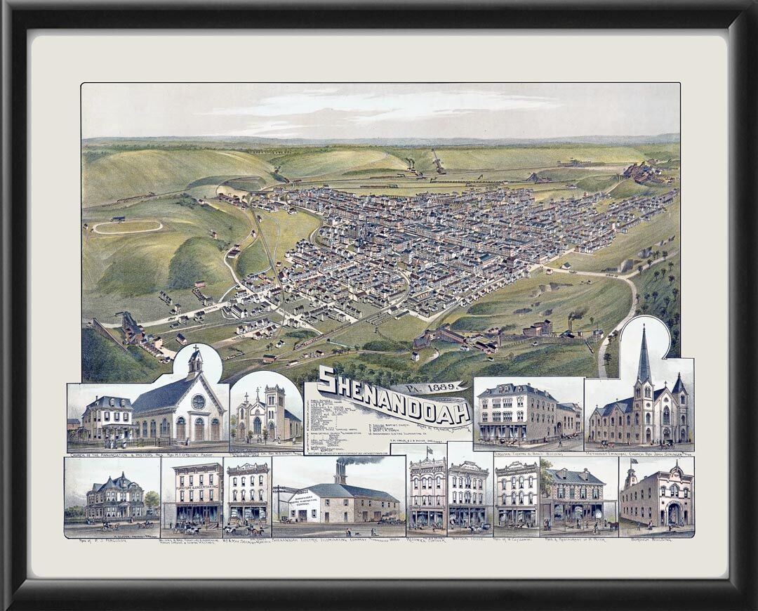 Shenandoah PA 1889 (Color)