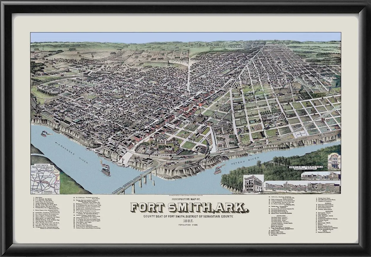Fort Smith AR 1887 (Color)