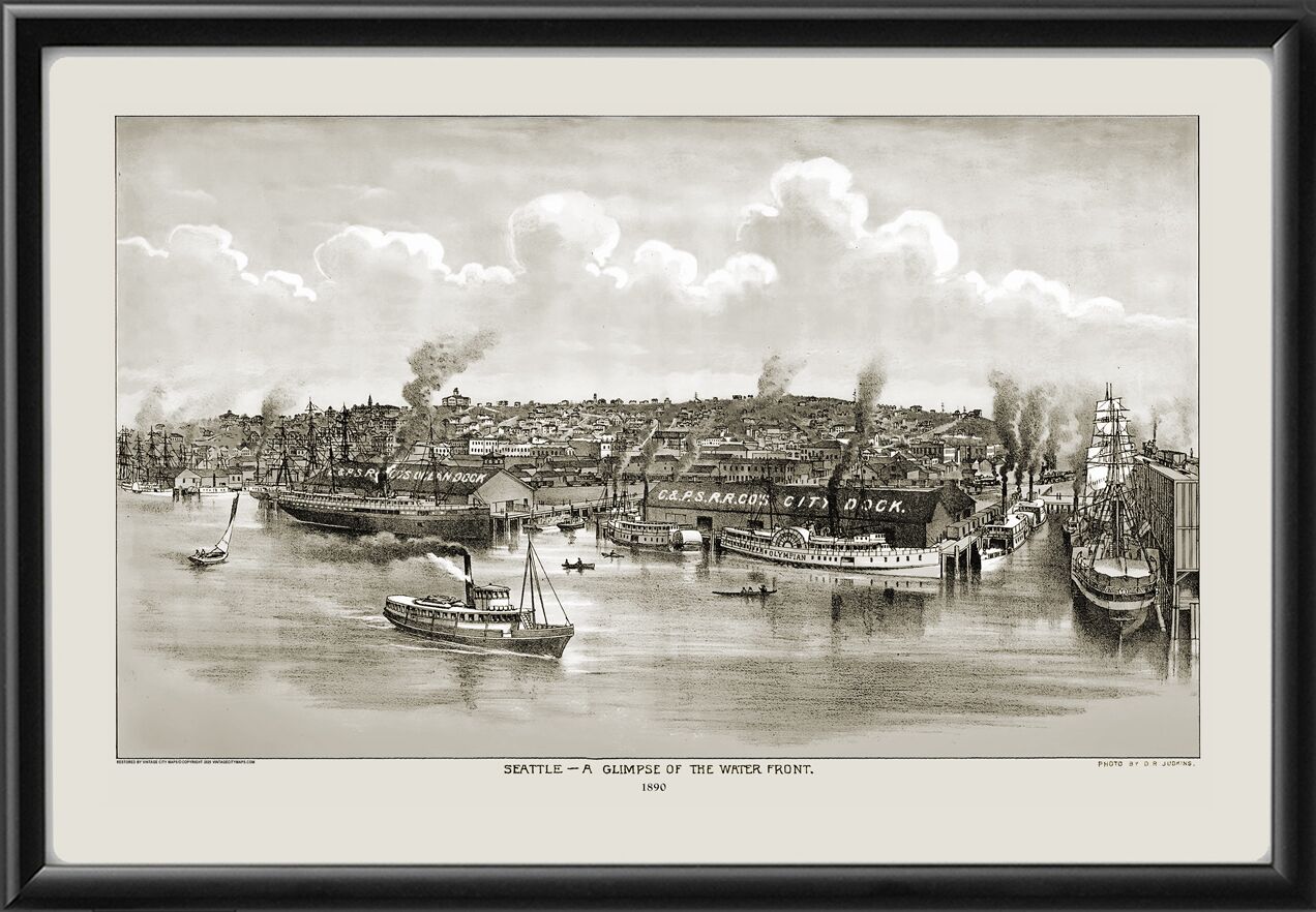 Seattle WA 1890 waterfront