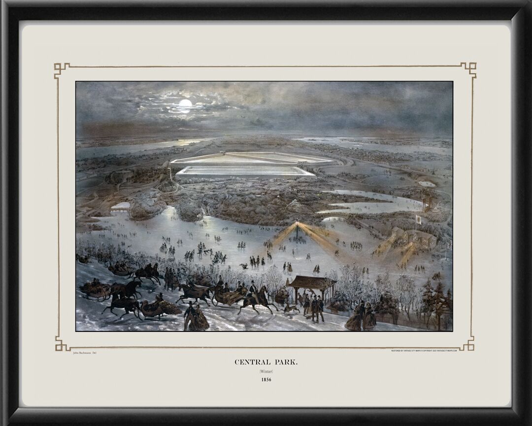New York City NY 1865 - Central Park in Winter