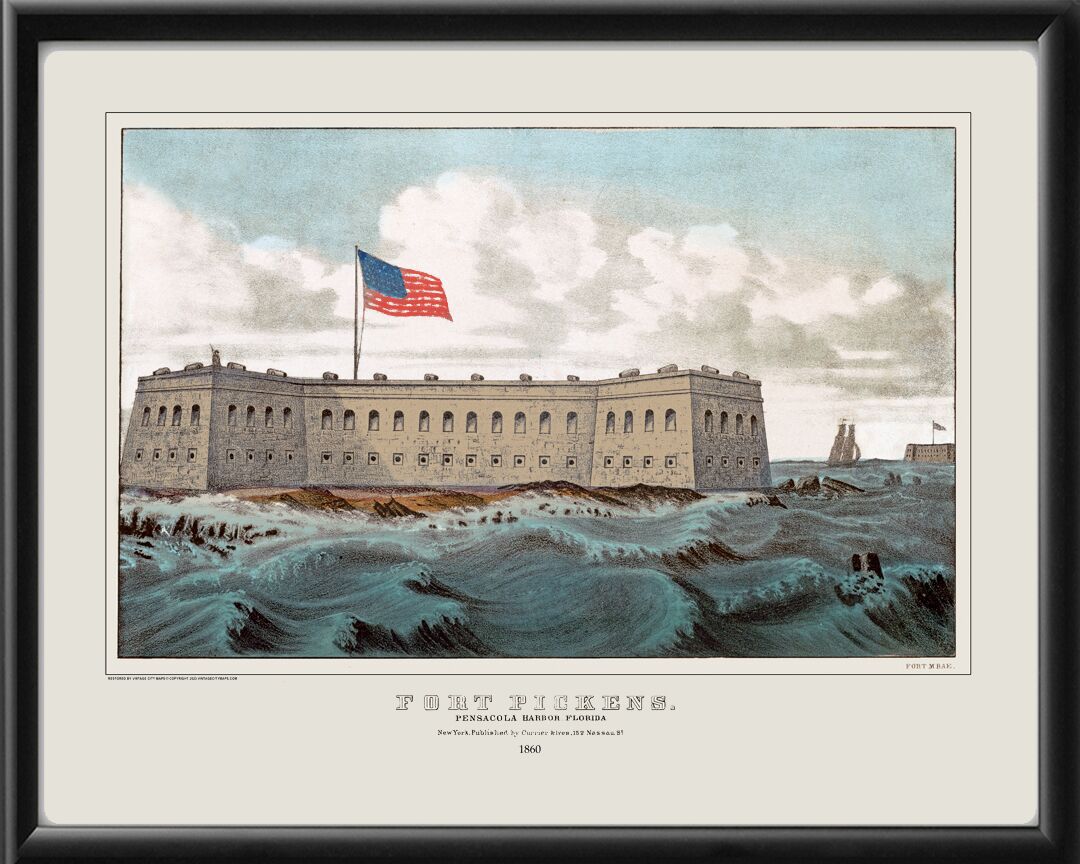 Fort Pickens - Pensacola Harbor 1860