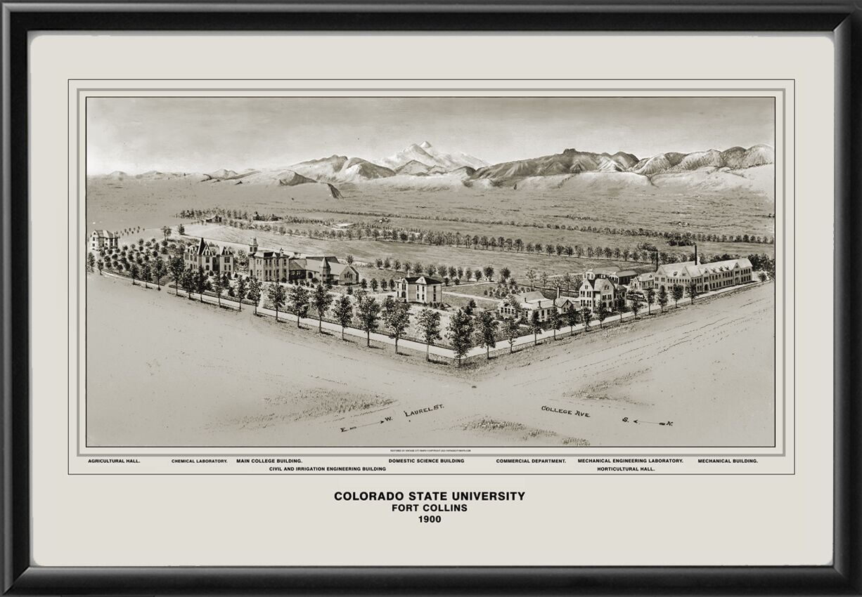 Colorado State University in Fort Collins 1900 BW TM