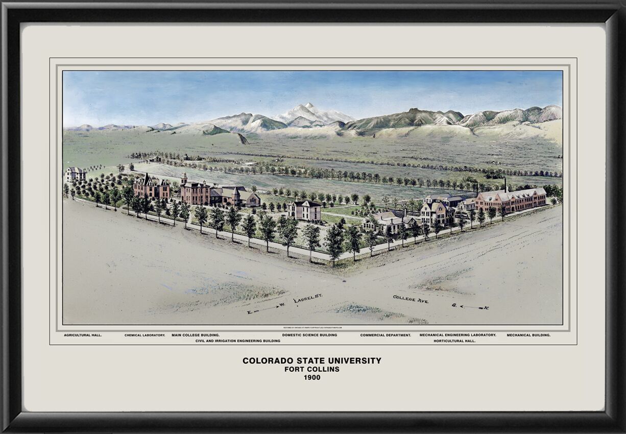 Colorado State University in Fort Collins 1900 Color TM