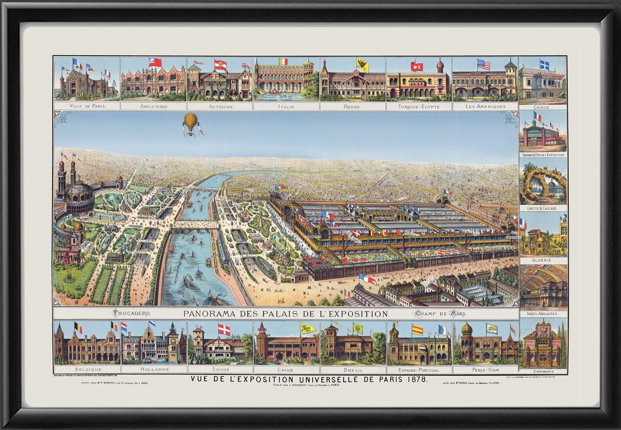 Paris France - Vue de L'Exposition Universelle de Paris 1878