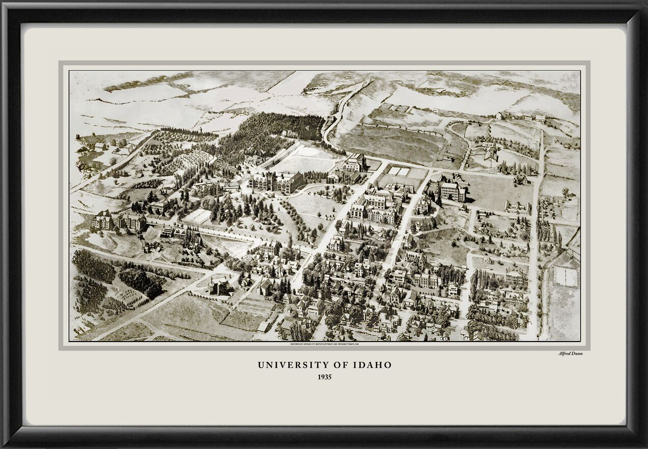 University of Idaho campus map 1935