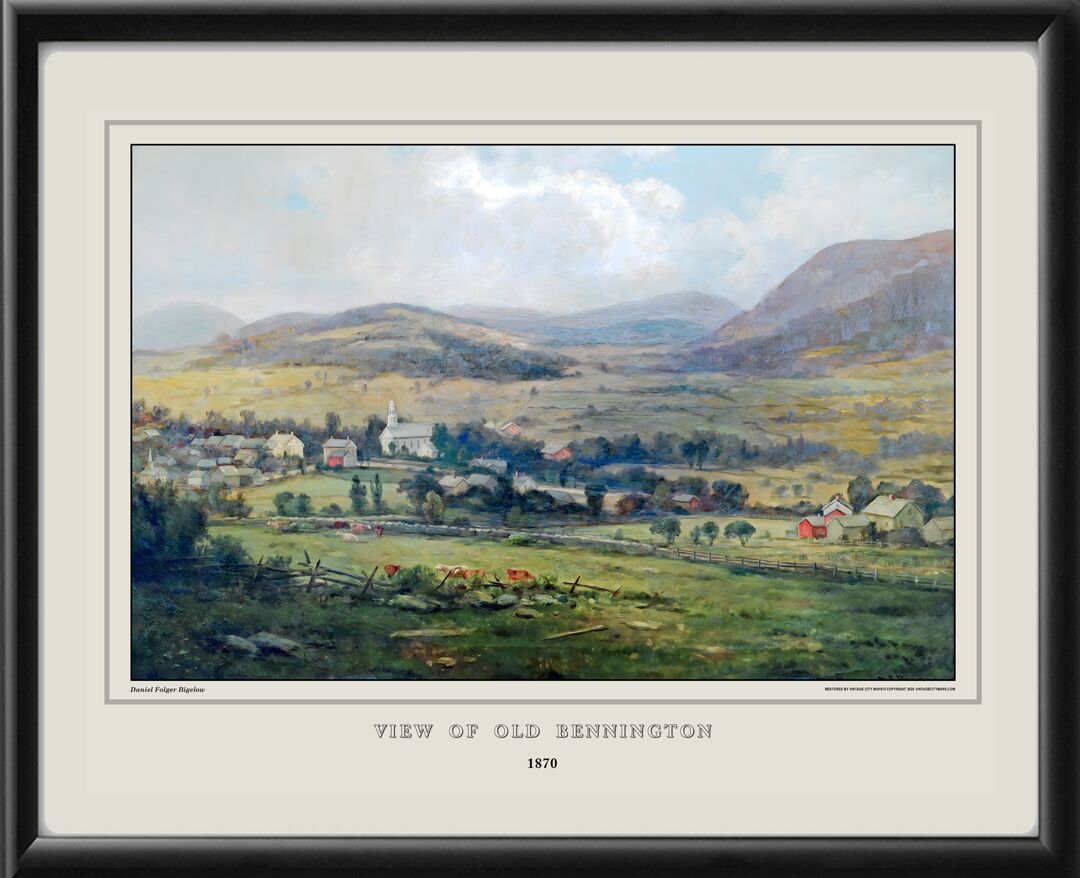 View of Old Bennington VT 1870 Daniel Folger Bigelow