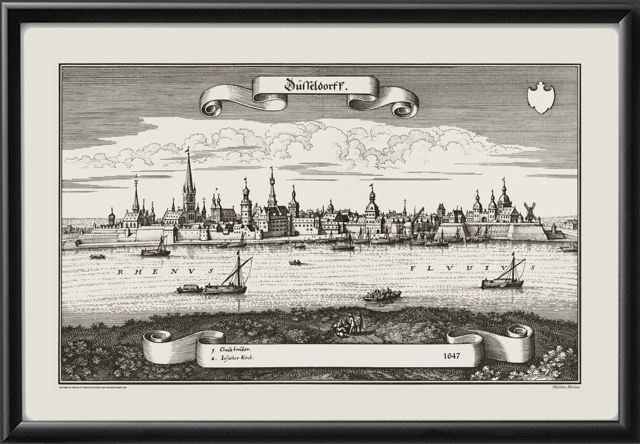 Dusseldorff Germany 1647 by Matthäus Merian