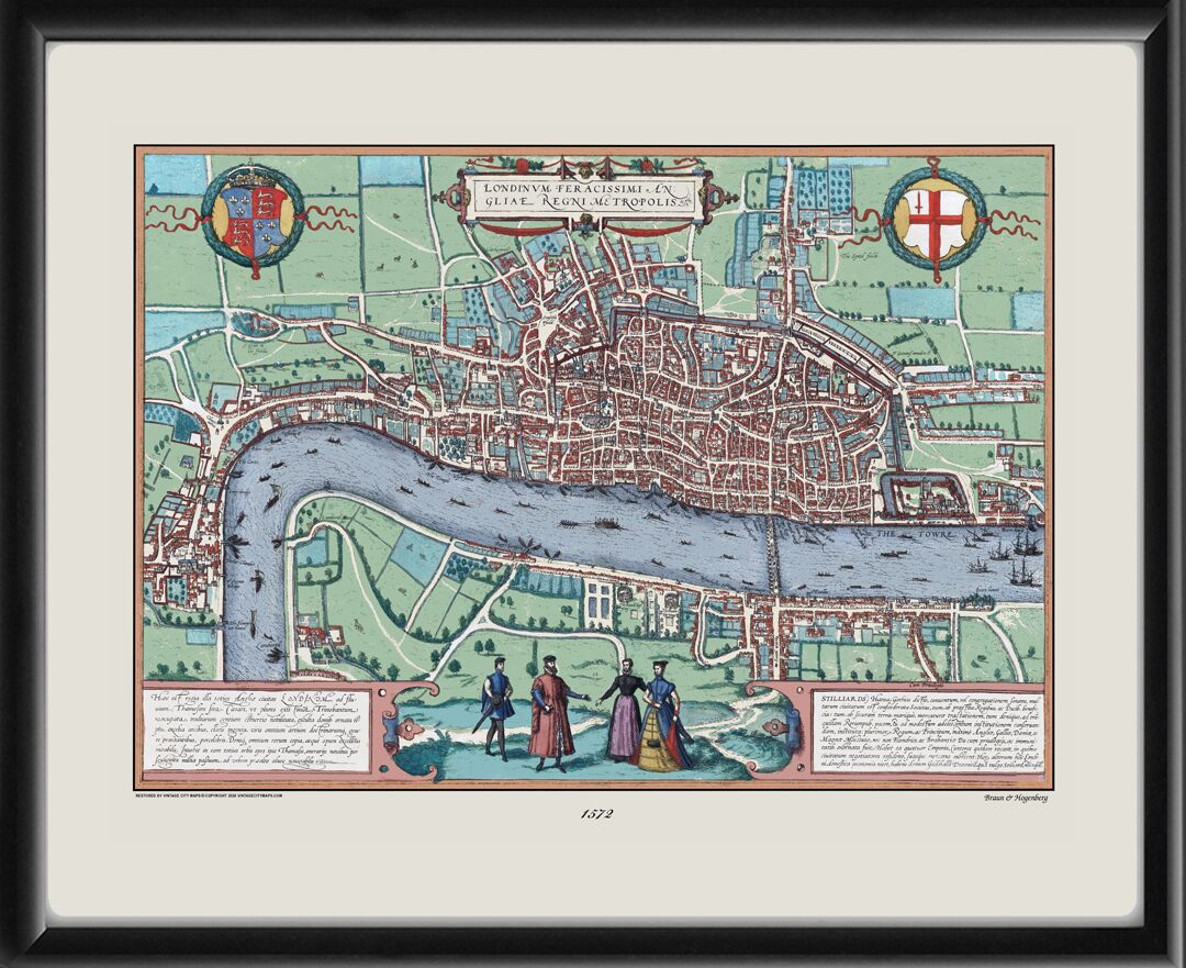 London England 1572 Braun and Hogenberg