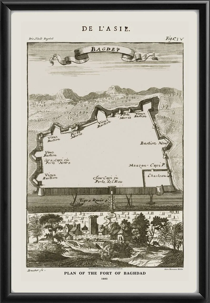 Plan of the fort of Baghdad Iraq 1683