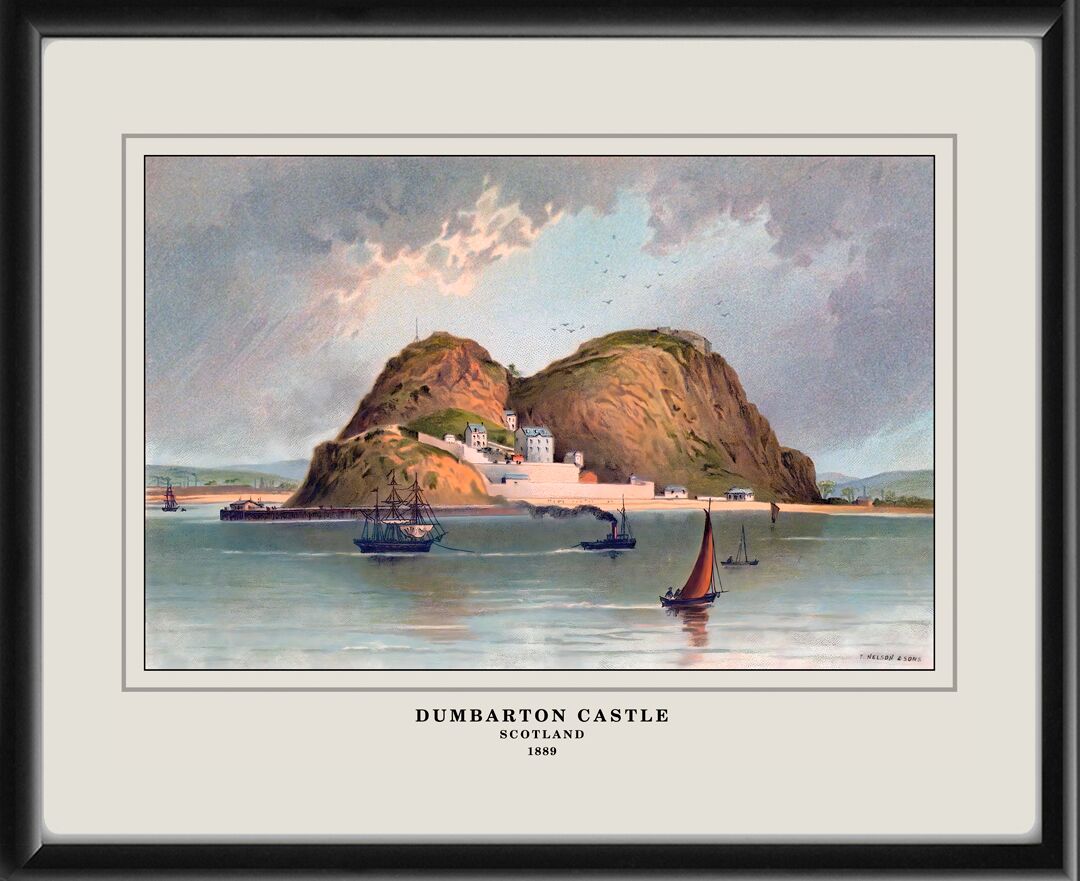 Dumbarton Castle Scotland 1889 Thomas Nelson