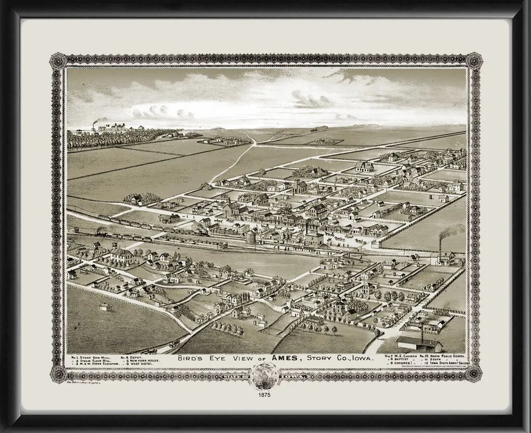 Ames IA 1875 Chas. Shober