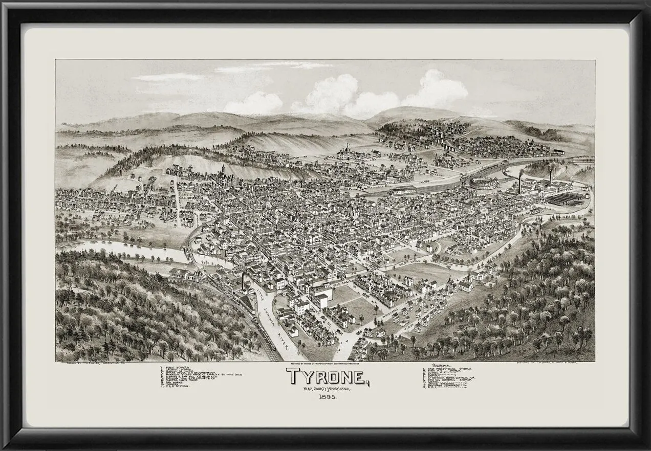 Tyrone PA 1895 Map