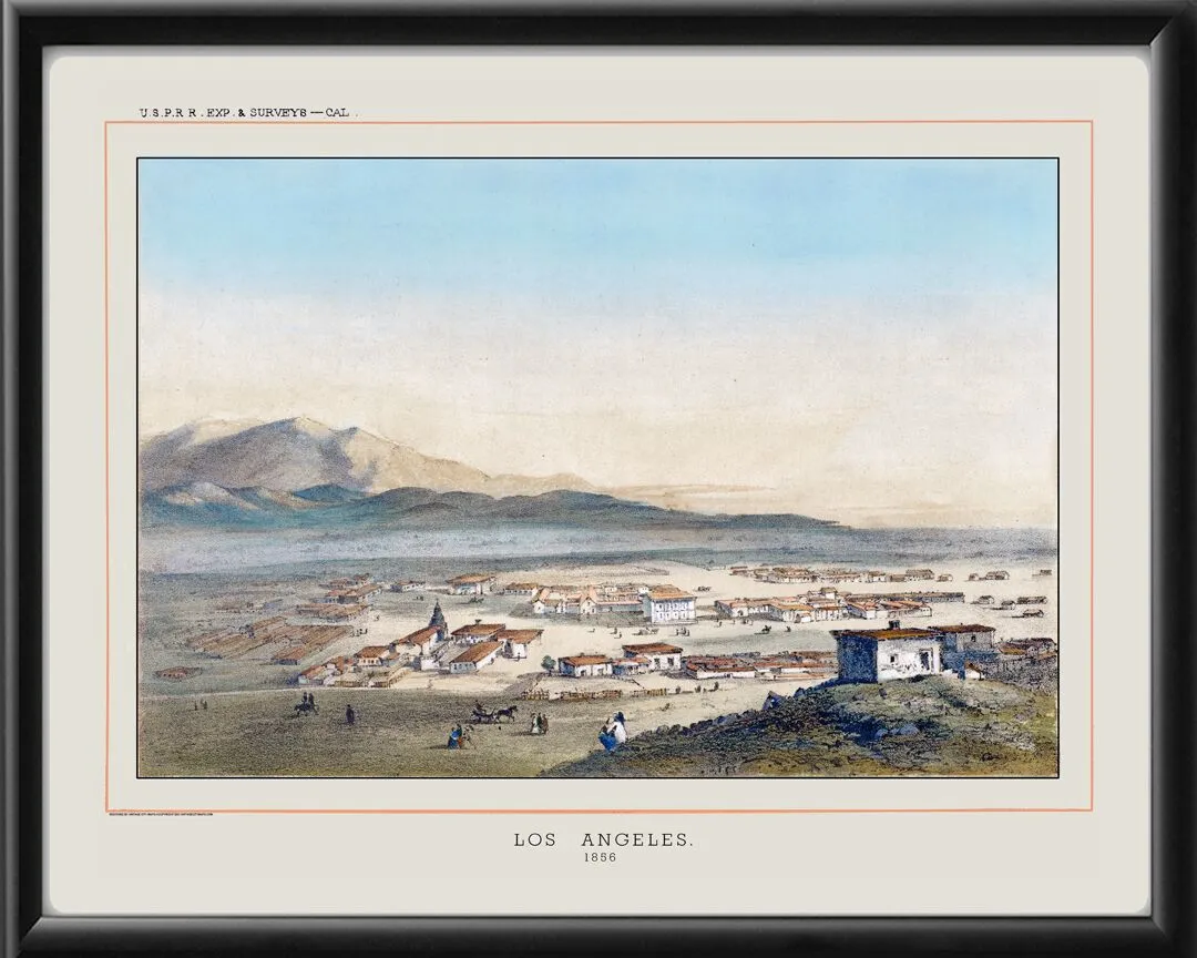 Los Angeles CA 1856 TM Map