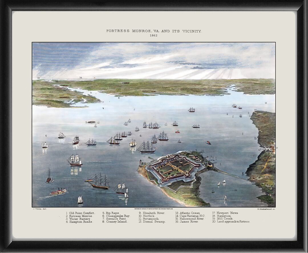 Fort Monroe VA 1862 Jacob Wells