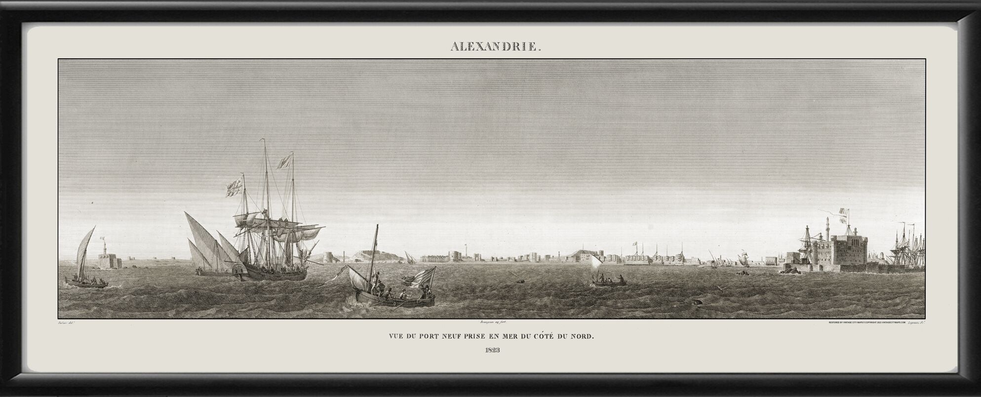 Alexandria Egypt, Port Neuf 1823