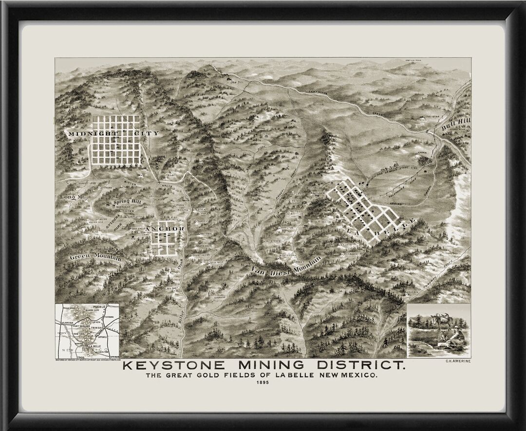 Keystone Mining District -  The Great Gold Fields of La Belle, NM 1895
