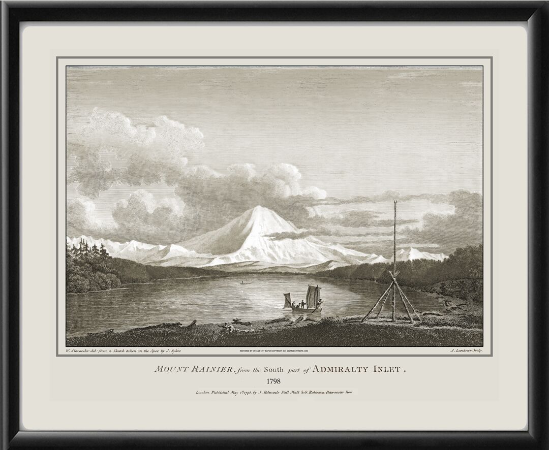 Mount Rainier WA 1798 - From Admiralty Inlet