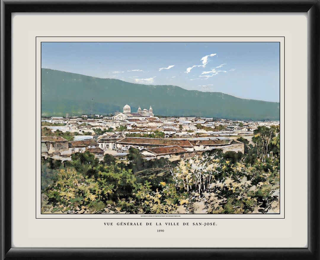 San Jose, Costa Rica 1890 Map