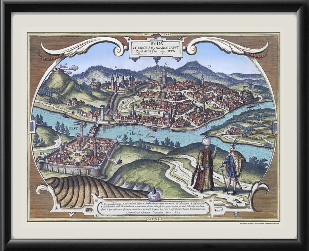 Buda Hungary 1580 Braun & Hogenberg