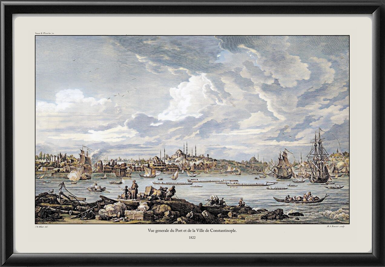 Port et de la Ville de Constantinople Turkey 1822