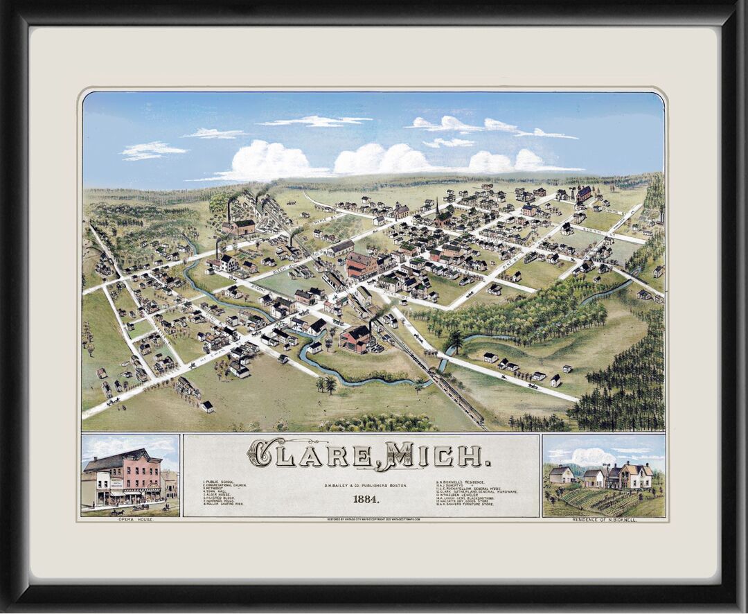 Clare MI 1884 O.H. Bailey
