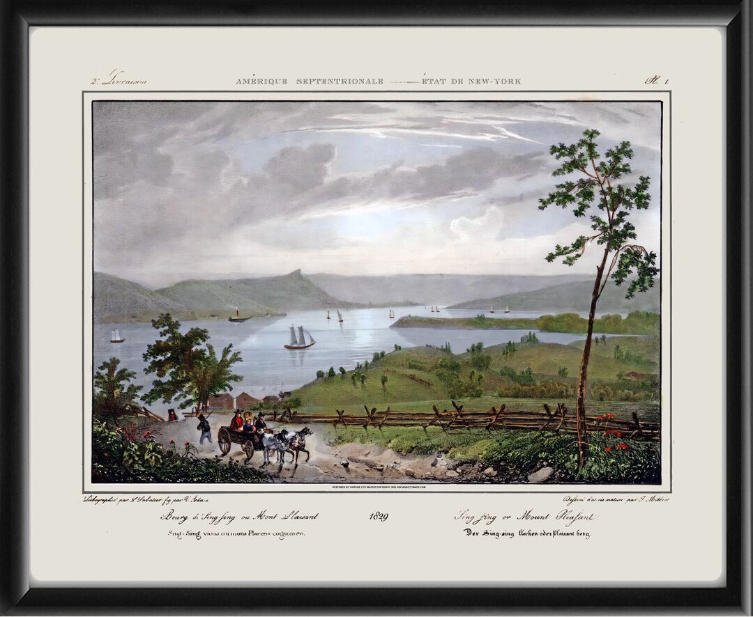 Sing Sing or Mount Pleasant NY 1829 Jacques Milbert