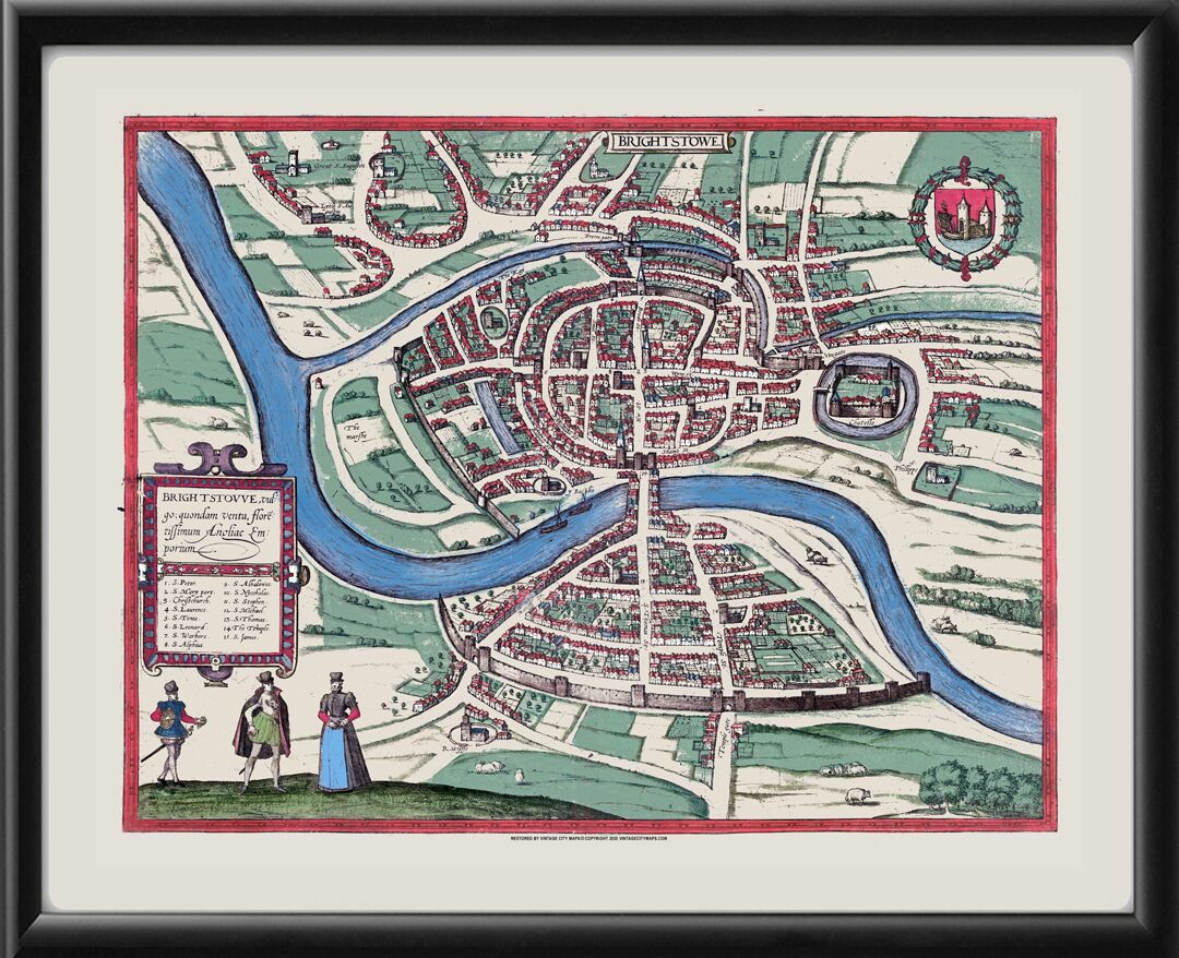 Bristol England 1616 Braun & Hogenberg