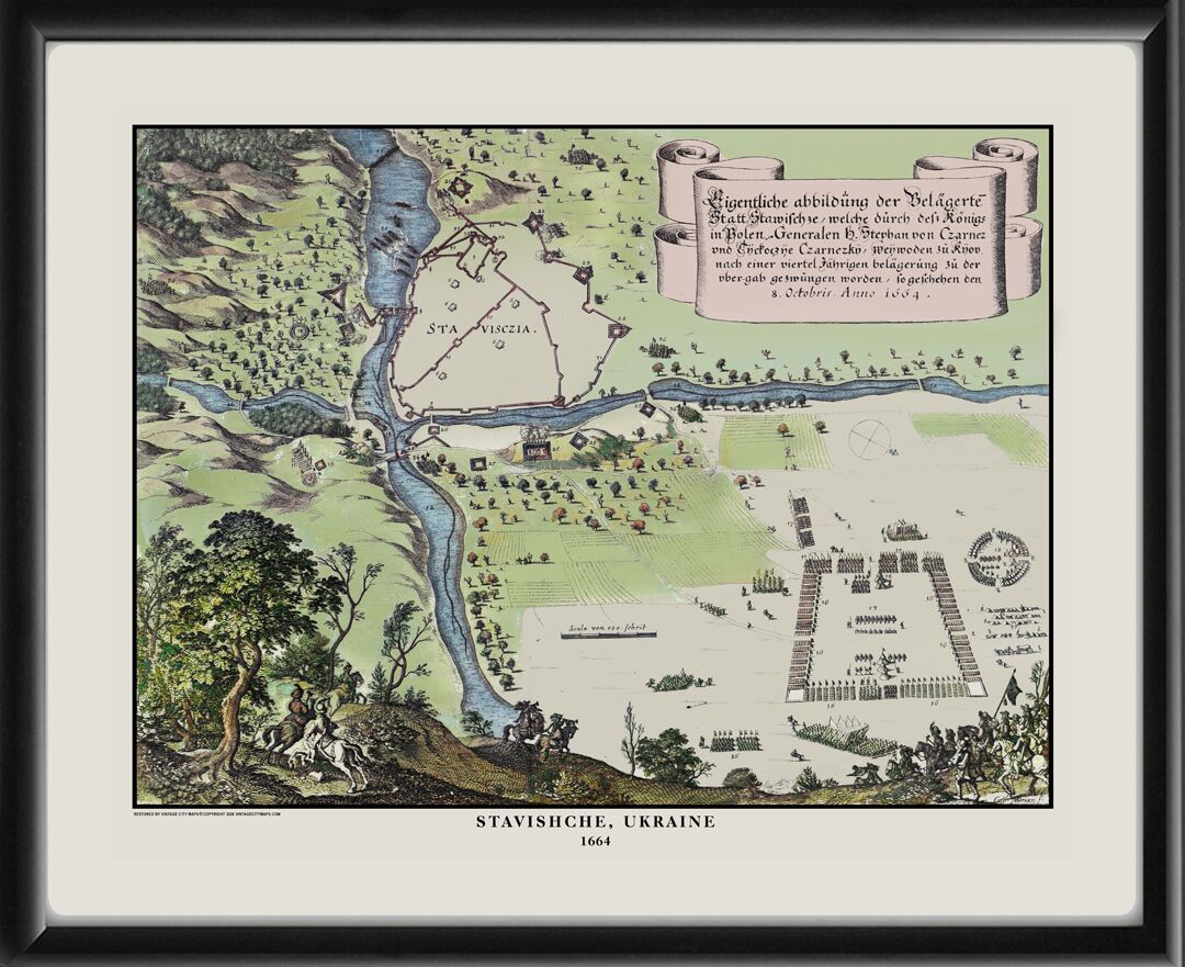 Stavishche Ukraine 1664 Caspar Merian