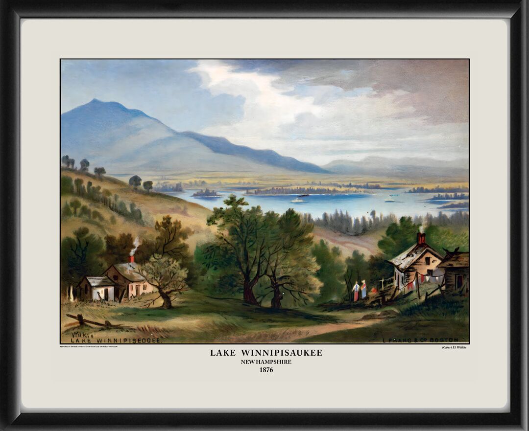 Lake Winnipisaukee (Lake Winnipiseogee) NH 1876 Robert D. Wilkie