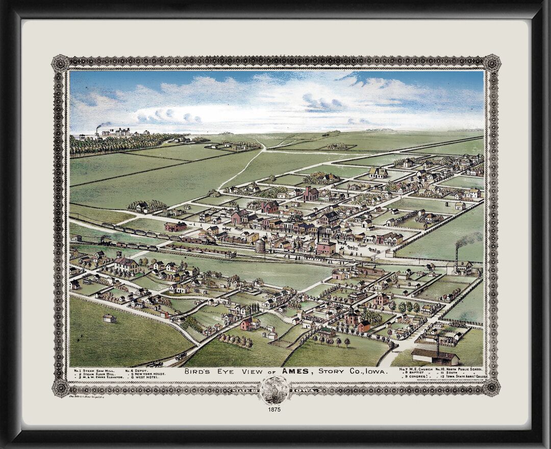 Ames IA 1875 Chas. Shober