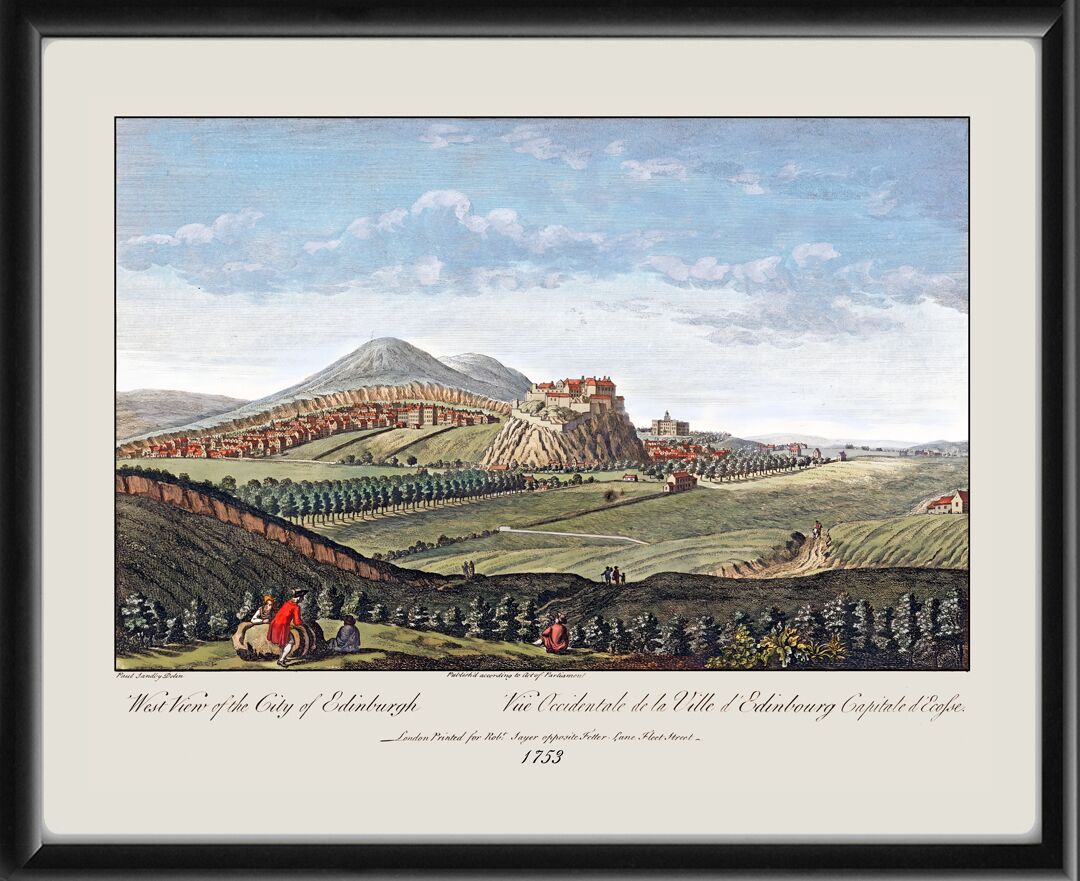 Edinburgh Scotland 1753 - West View of the City by Paul Sandby