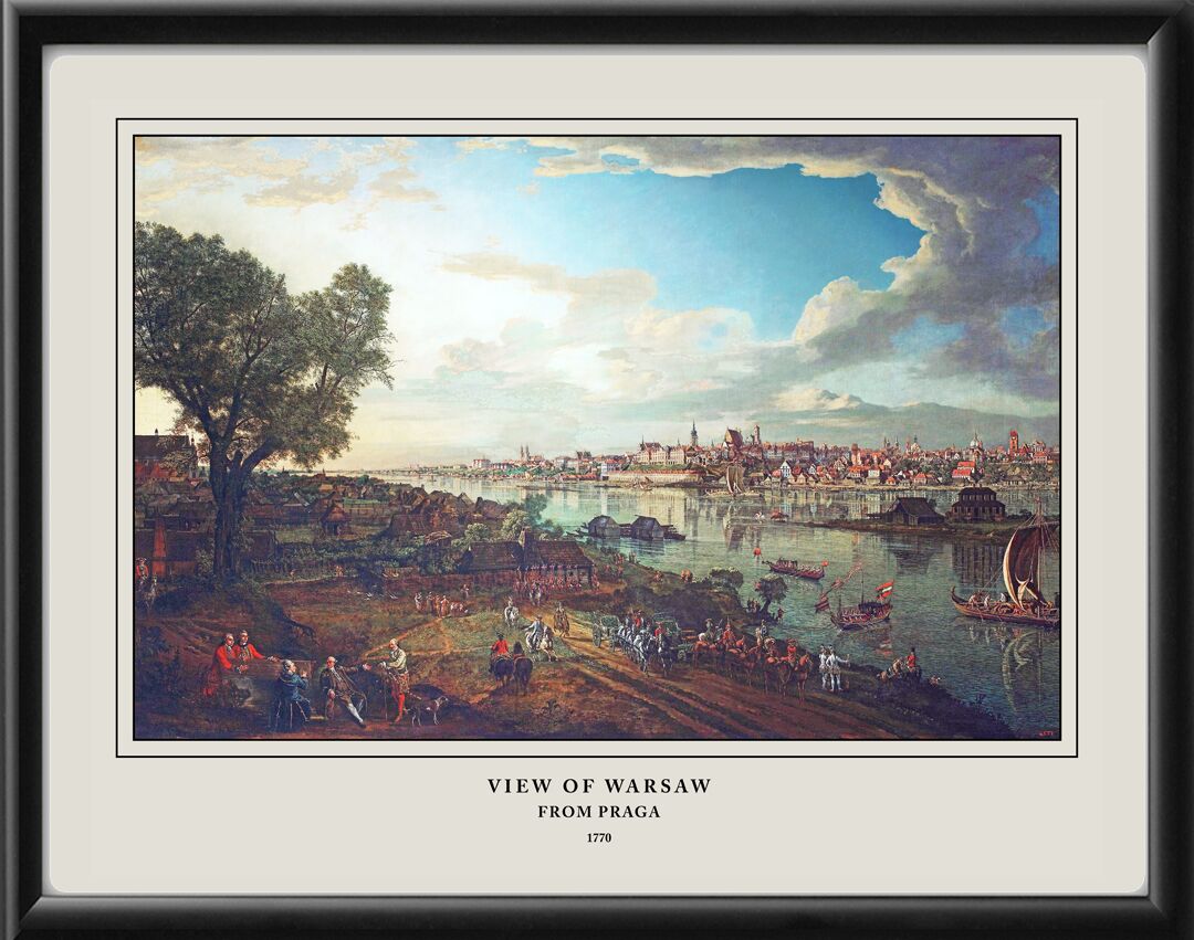 Warsaw Poland 1770 View of Warsaw with the Vistula from the Praga Suburb by Bernardo Bellotto