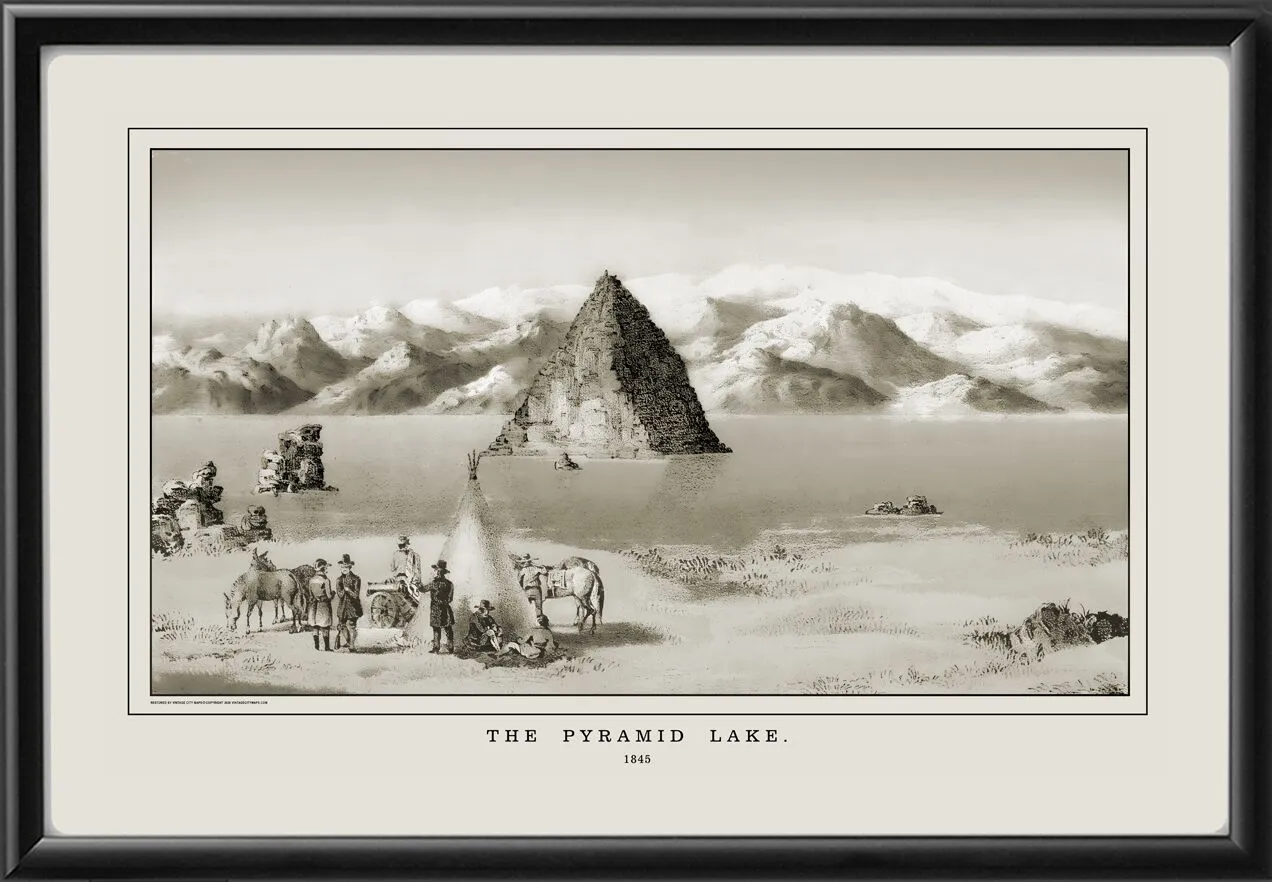 Pyramid Lake NV 1845 Charles Preuss