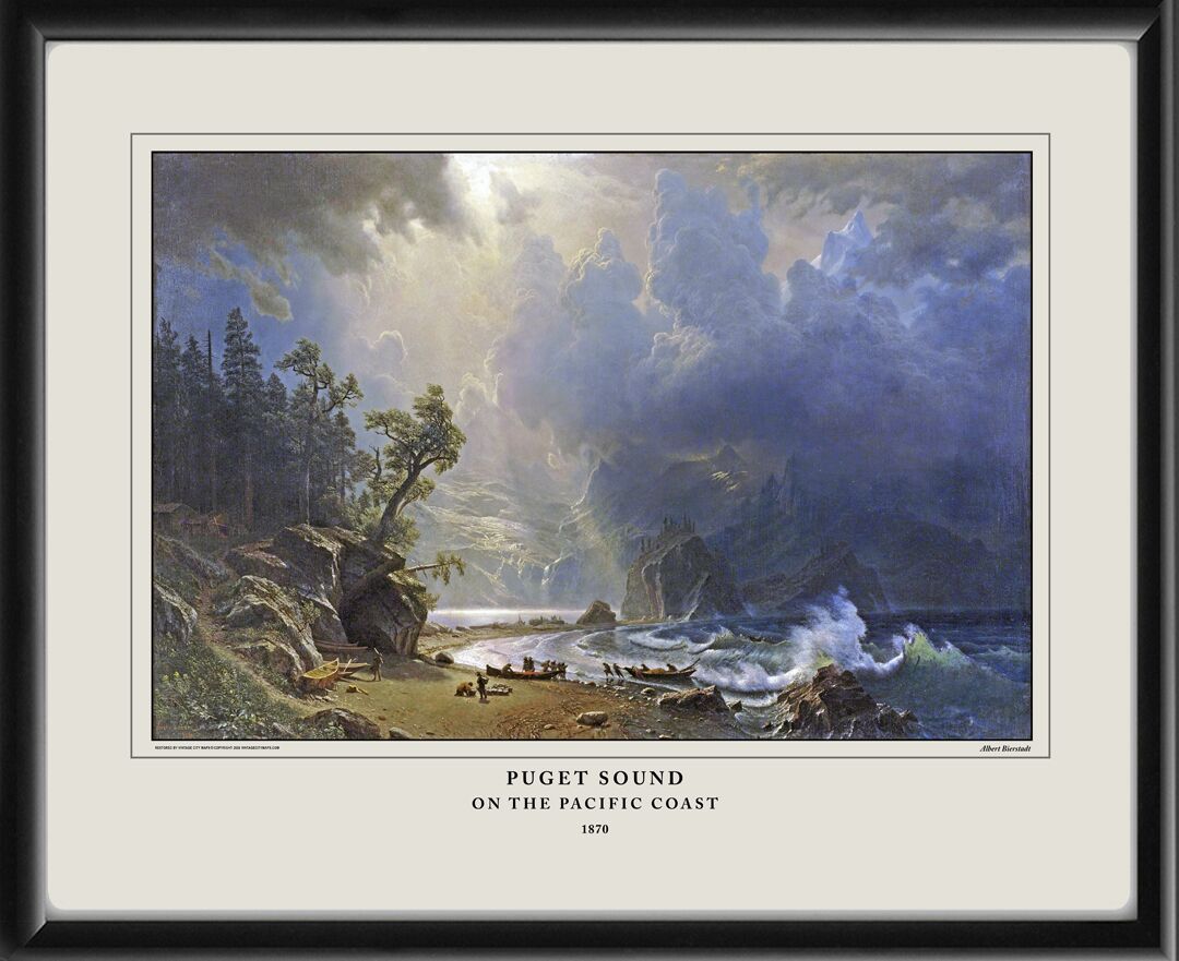 Puget Sound WA 1870 - Puget Sound on the Pacific Coast 1870 Albert Bierstadt