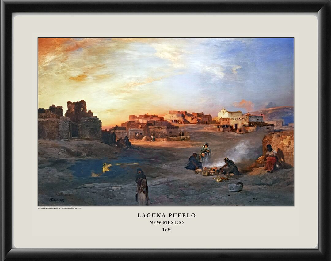 Laguna Pueblo NM 1905 Thomas Moran