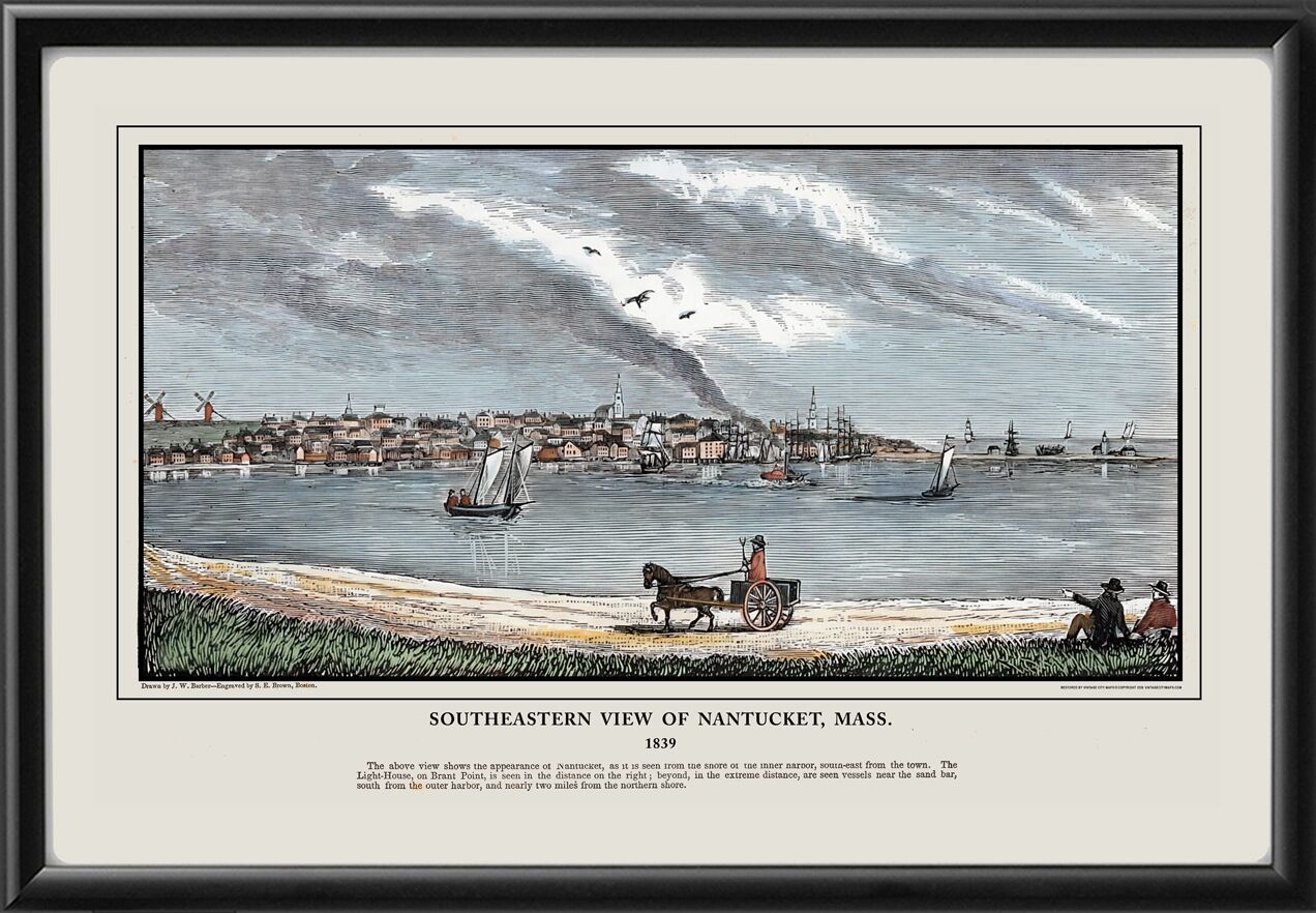 Nantucket MA John Warner Barber engraved by S.E. Brown 1839