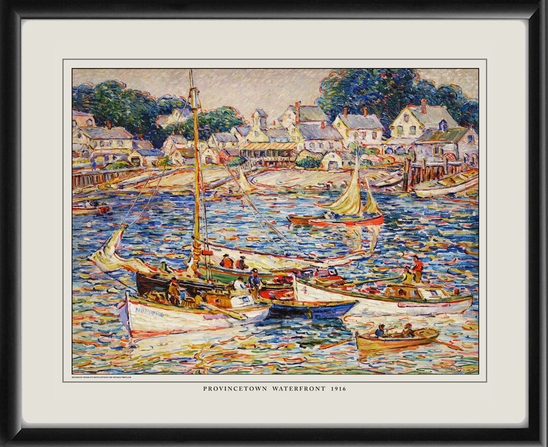 Provincetown MA 1916 Waterfront by Reynolds Beal oil painting