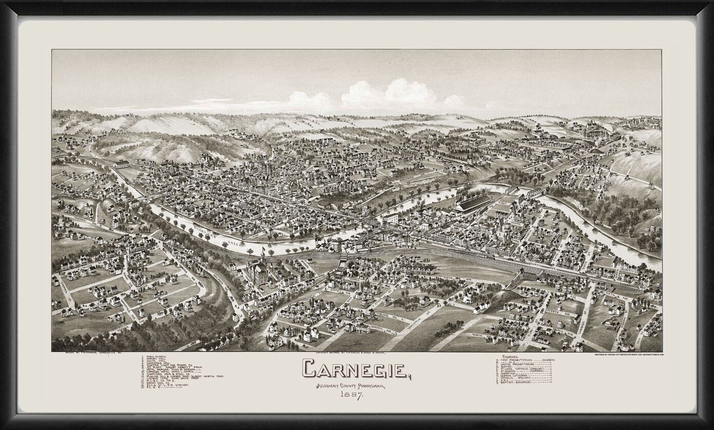 Carnegie, Pennsylvania 1897 T. M. Fowler