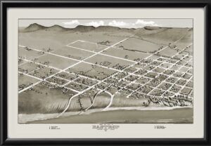 McKinney TX 1876 (Color) - Vintage City Maps, Restored Views
