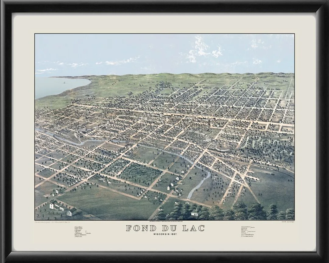 Fond du Lac WI 1867 Ruger TM Map