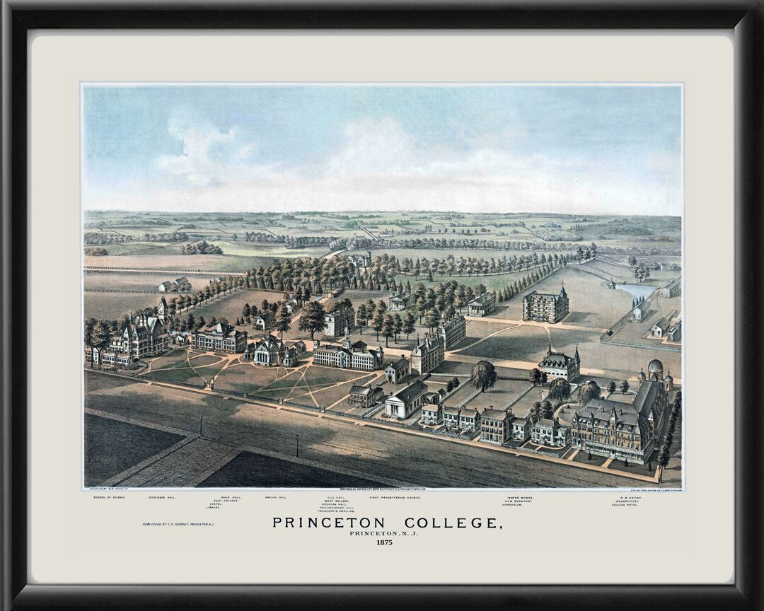 Princeton NJ - Princeton College 1875 W.M. Radcliff