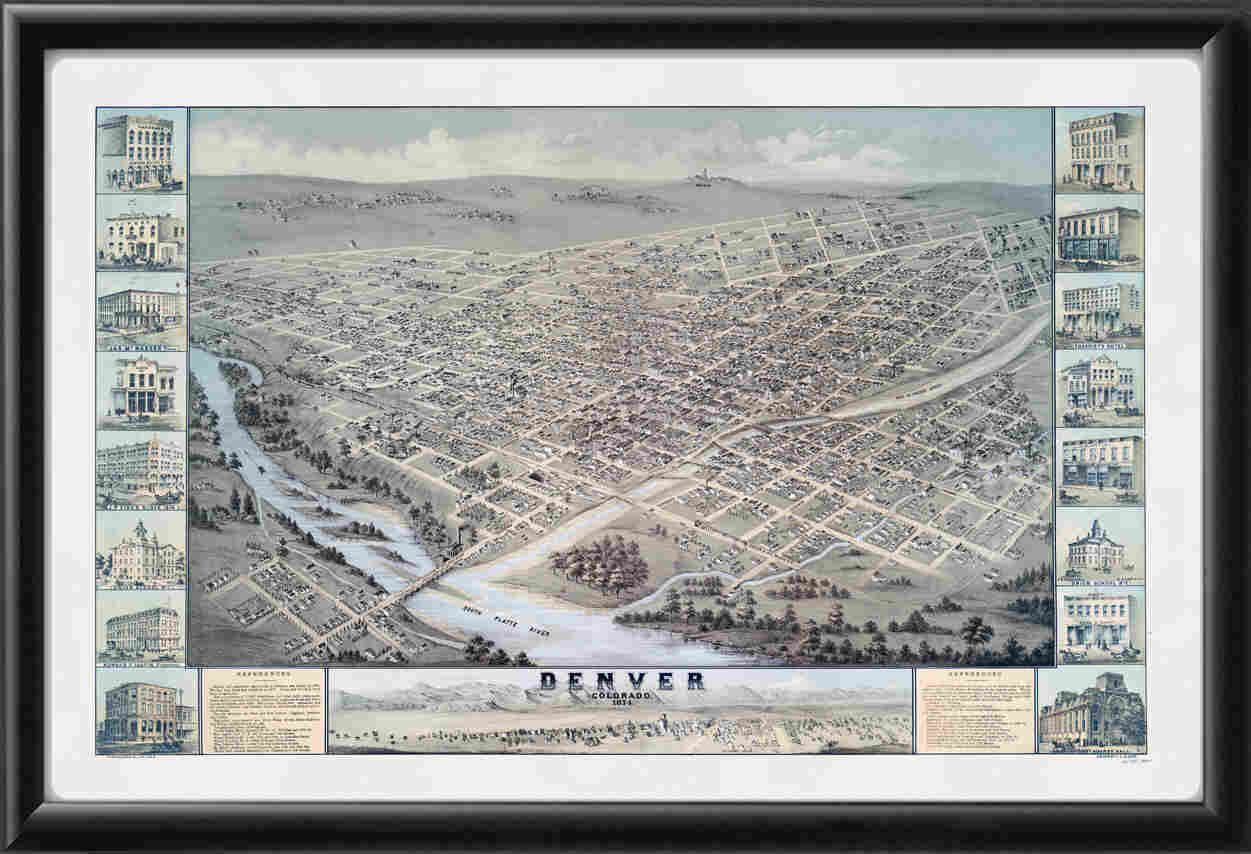 Denver CO 1874 (Color)
