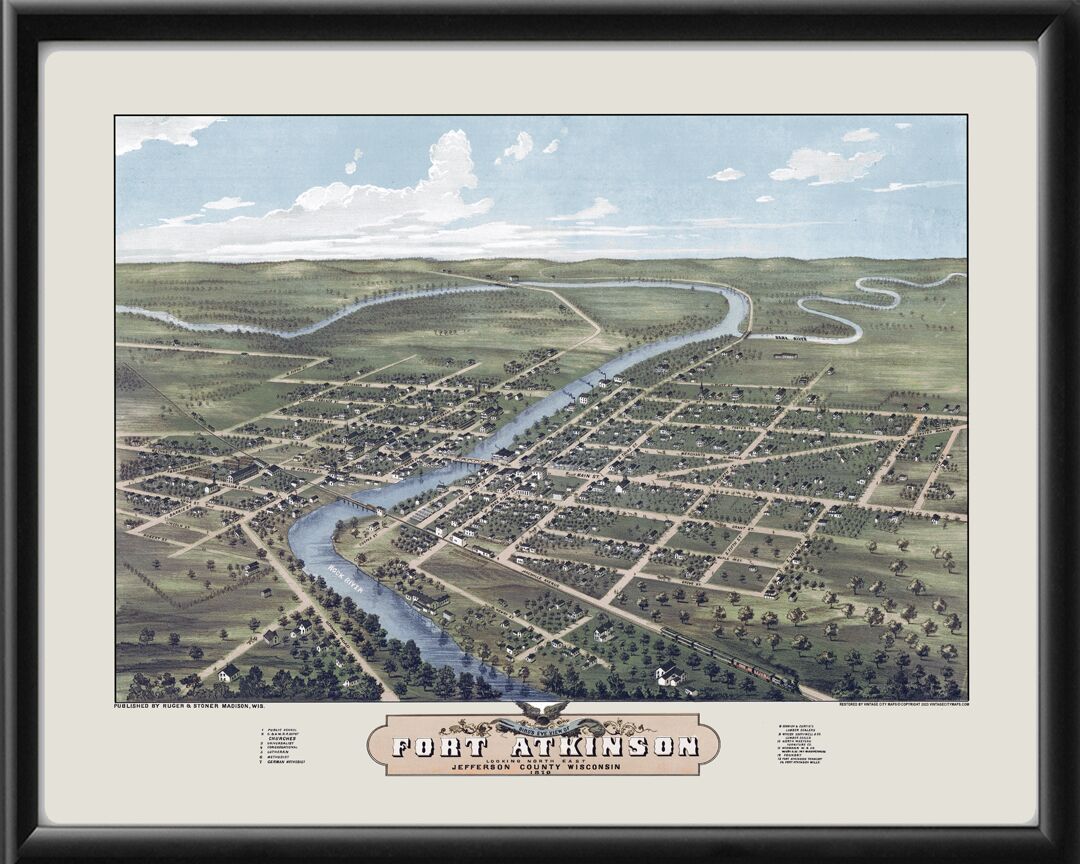 Fort Atkinson WI 1870 ARuger TM Map
