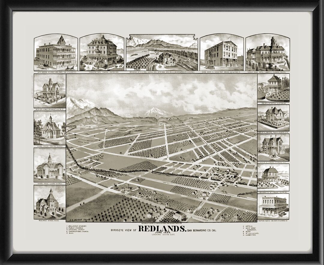 Redlands CA 1888 E. S. Moore