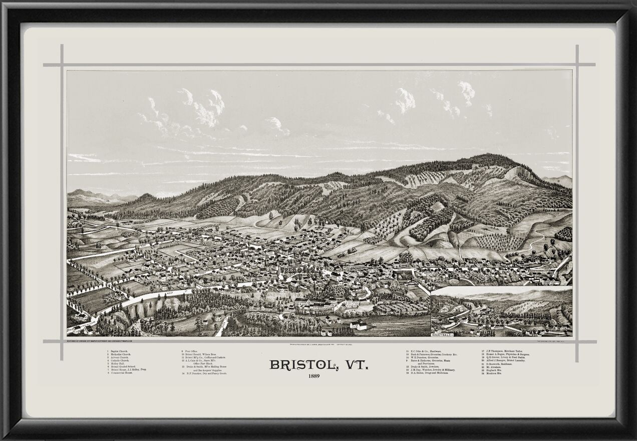 Bristol VT 1889 George Norris & LRBurleigh TM Birds Eye View Map