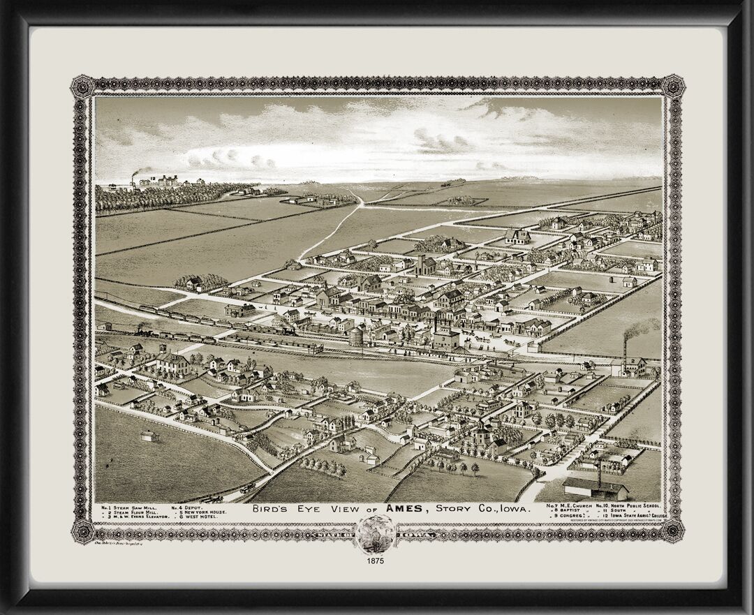 Ames IA 1875 Chas. Shober