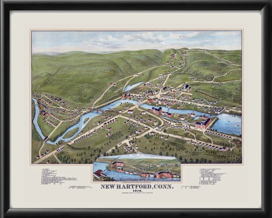 New Hartford CT 1878 (Color)