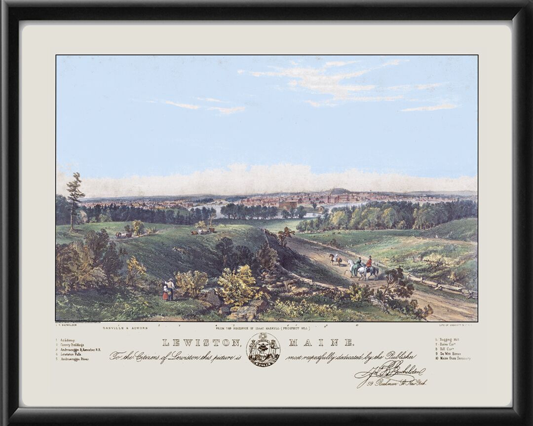 Lewiston ME 1856 John Bachelder TM