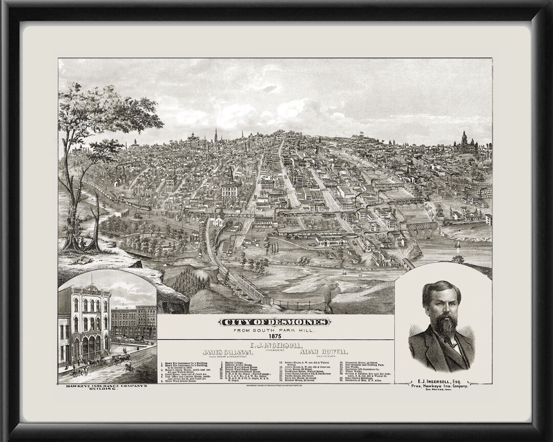 Des Moines IA 1875 A.T. Andreas TM